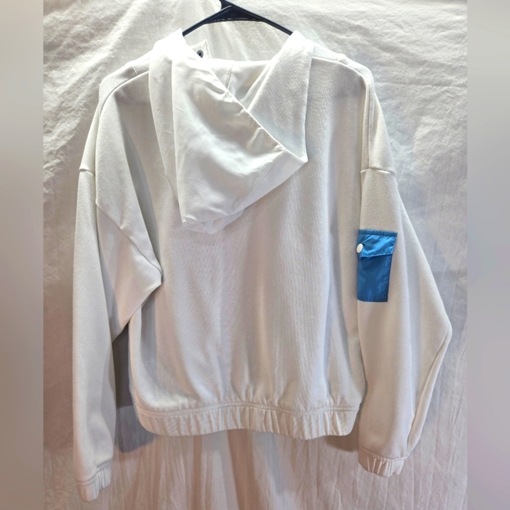 NEW BALANCE x Staud Women's Small Colorblock Windbreaker Hoodie Sweatshirt - Picture 5 of 6